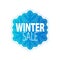 Winter sale blue snowflake sticker.