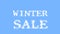 Winter Sale cloud text effect sky isolated background