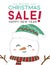 Winter sale design with Snowman