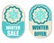 Winter sale and offer with snowflake sign