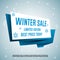 Winter sale origami banner. Limited edition. Best price today.