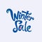 Winter sale. Sales Promotion Poster.