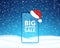 Winter sale smartphone phone screen mockup vector