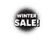 Winter Sale. Special offer price sign. Vector