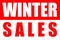 A winter sales  signboard