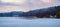 The winter scene on the frozen lake