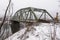 Winter Scene of Historic Truss Bridge over Delaware River