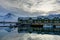 Winter Scene in Iceland small town Siglufjordur