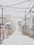 Winter Scene in Living District of Tokyo