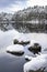 Winter scene at Loch Garten in the Highlands of Scotland.