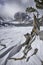 Winter Scene at The Loch Vale in Rocky Mountain National Park