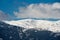 Winter scene of Navacerrada mountains, Madrid, Spain.