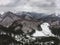 Winter scenery in Ciucas mountains, Romania, aerial view