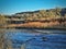 Winter Scenic Arkansas River in Southern Colorado
