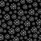 Winter seamless pattern with grey snowflake