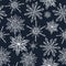 Winter seamless pattern. Hand drawn creative snowflakes. Snowfall. Artistic background with decorative snow