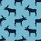 Winter seamless pattern with moose. vector illustration