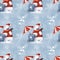 winter seamless pattern with Polar bear, holiday wallpaper, bright background with cartoon character