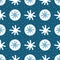 Winter seamless pattern with snow. Snowflakes drawn by hand with brush.