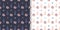 Winter seamless patterns set with decorative seasonal design