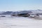 Winter season landscape over Myvatn volcano mountain Iceland