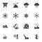 Winter season vector icons set