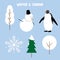 Winter Set Vector Illustration can use for Winter and Christmas Theme