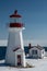 Winter shot of the Cap Gaspe lighthouse.