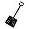 Winter shovel icon, simple style