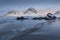 Winter on `Skagsanden` Beach, Lofoten, Norway