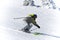 Winter ski sports. Skier downhill