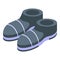 Winter slippers icon isometric vector. House shoe