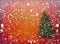 Winter snow background. Blurred snowflakes on Original oil painting - Christmas