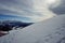 Winter snow covered mountain peaks in Europe near the spitzstein - gogglalm Tirol