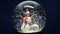 Winter Snow Globe With Snowman