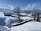 Winter snow idyll in the Thur river valley or Thurtal between the Alpstein and Churfirsten mountain massifs, Nesslau