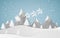 Winter Snow Landscape City Happy new year and Merry christmas,paper art and craft style.
