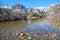 Winter and snow melt runoff in Red Rock Canyon near Las Vegas. Nevada.