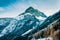 Winter snow mountain peaks Austrian alps