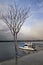 Winter and snow view from the marmara sea in istanbul