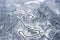 Winter snow winding road Serpentine Switchbacks forest woods season aerial photo view