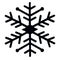 winter snowflake graphic on isolated background