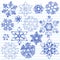 Winter Snowflakes Hand-Drawn Sketchy Doodles