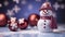 Winter snowman decoration brings cheerful celebration and joy indoors generated by AI