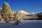 After a winter snowstorm, Lassen Peak, Lassen Volcanic National Park