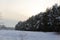 Winter in the snowy Carpathian forest.