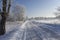 winter snowy empty road