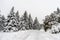 Winter snowy landscape in Montreal