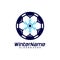 Winter Soccer logo template, Football Winter logo design vector