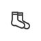 Winter socks line icon